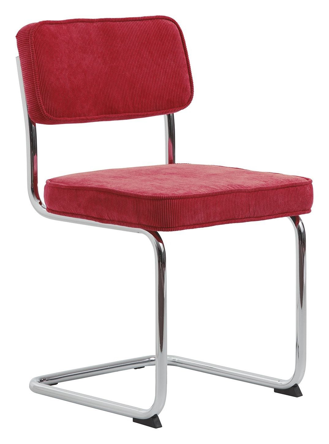 Rupert Dining Chair - Red Velvet/Chrome