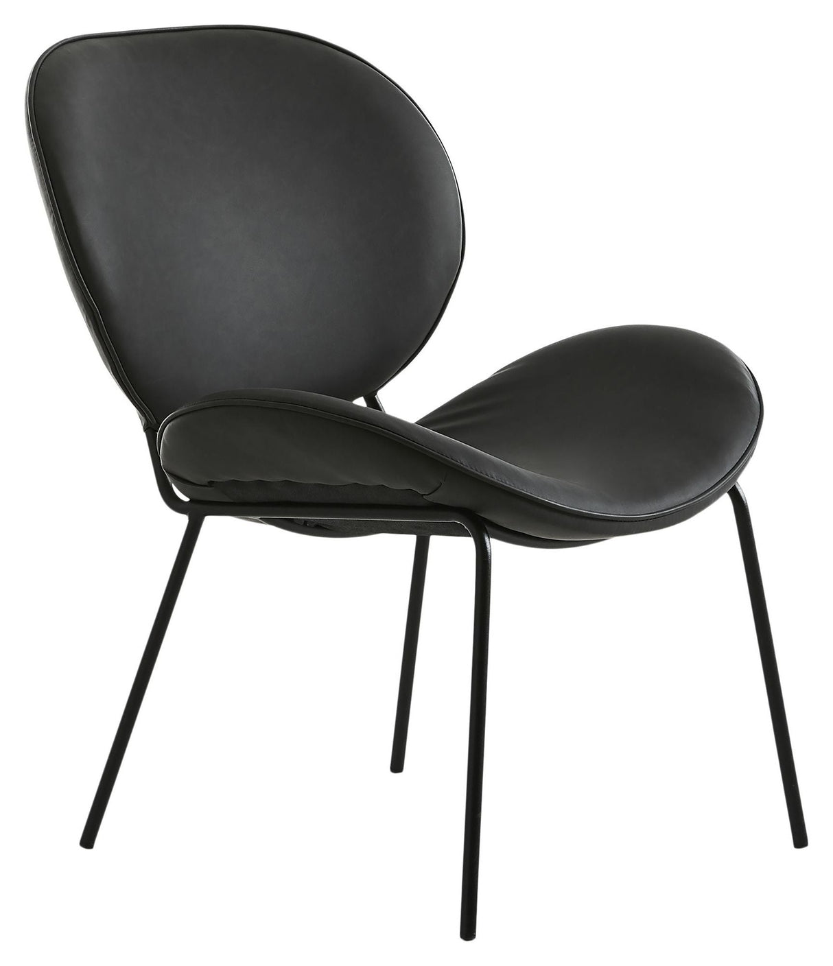 Sault Lounge Chair - Dark Gray PU