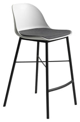 Whistler bar stool SH: 68cm, White PP