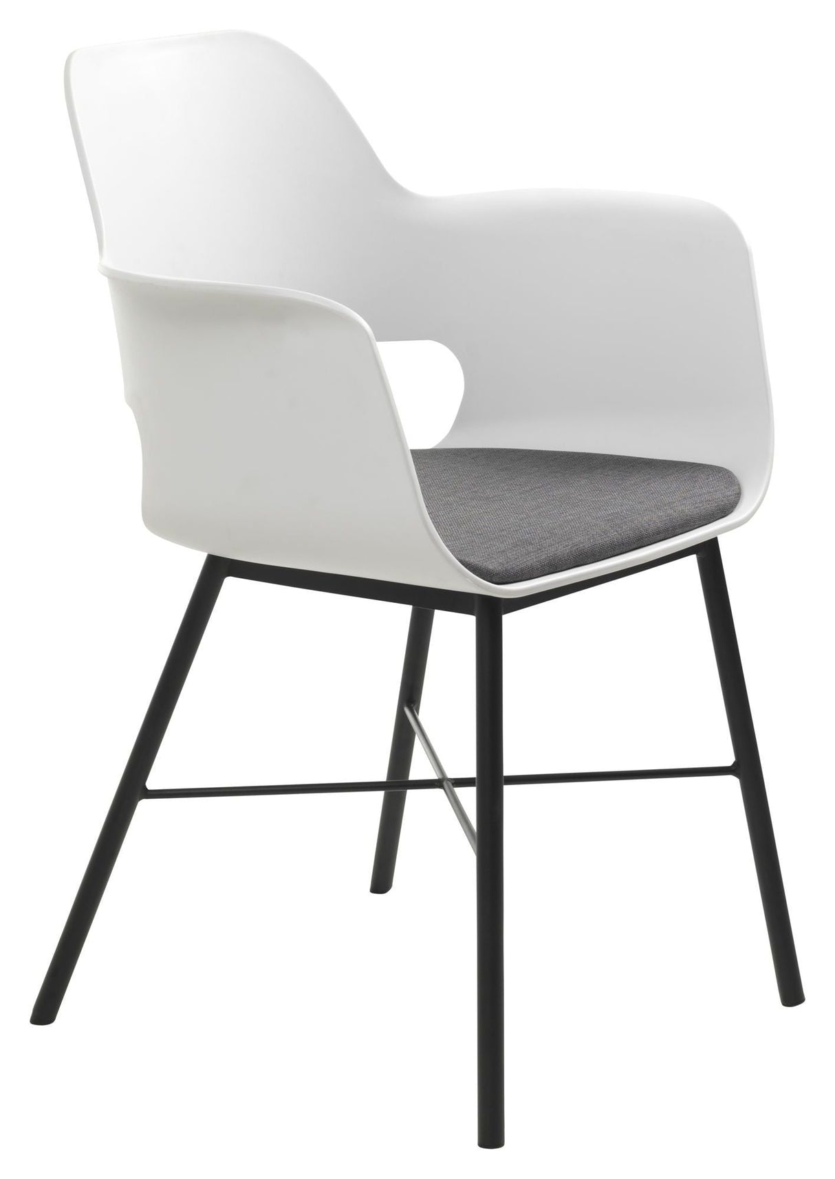 Whistler Dining chair with armrests, White PP