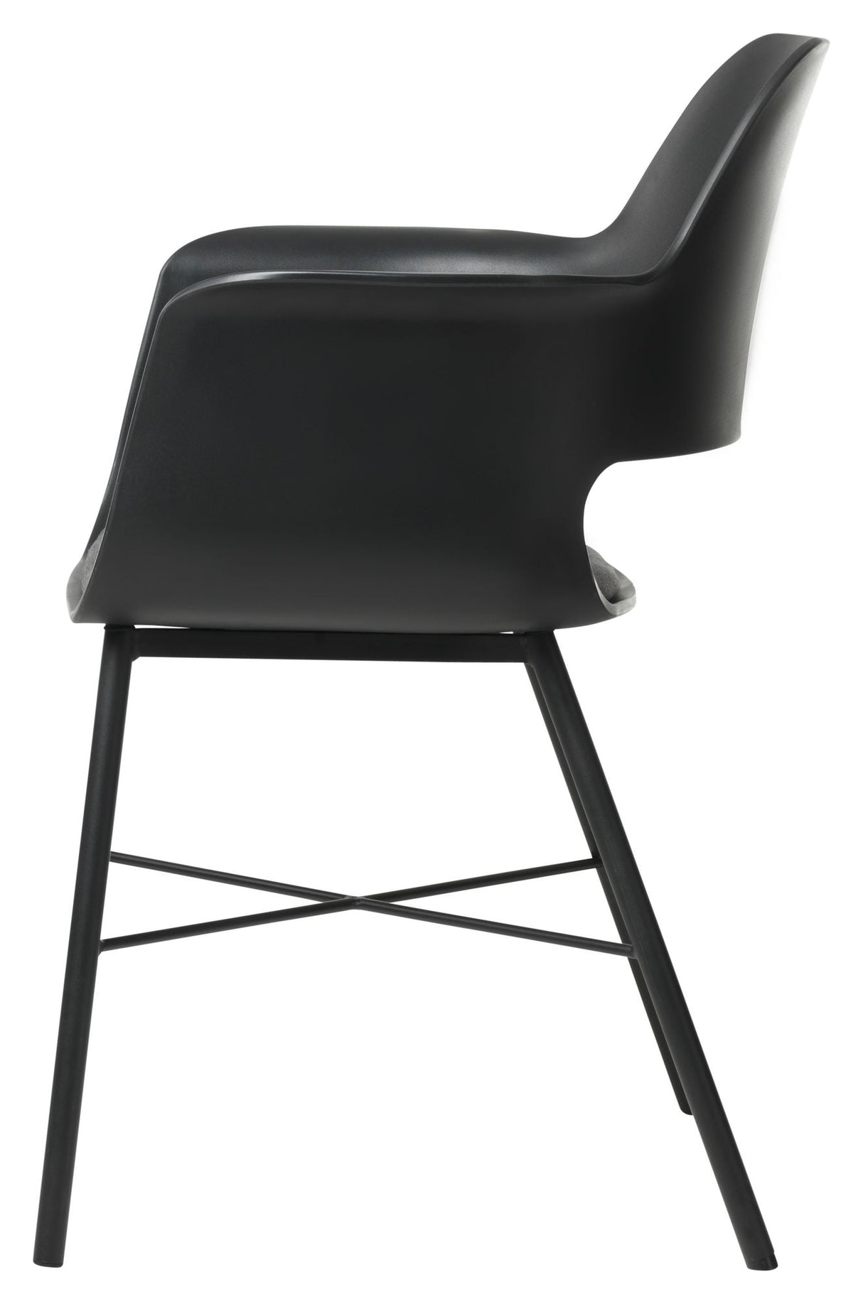 Whistler Dining chair with armrests, Black PP