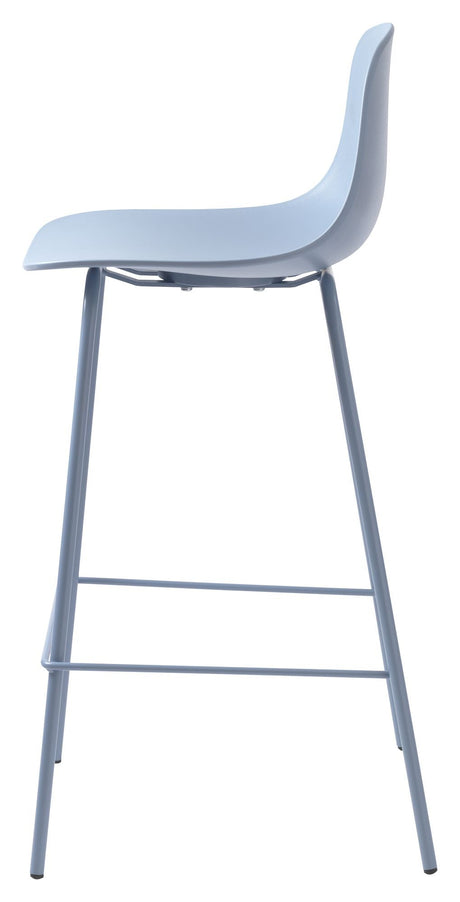 Whitby bar stool SH: 67.50cm, Dusty Blue Plastic