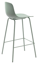 Whitby bar stool SH: 67.50cm, Dusty Green Plastic