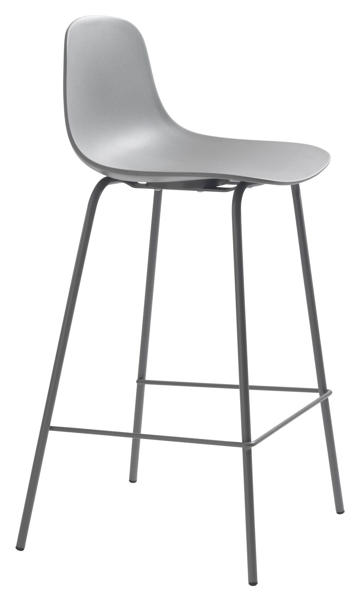 Whitby bar stool SH: 67.50cm, Gray Plastic