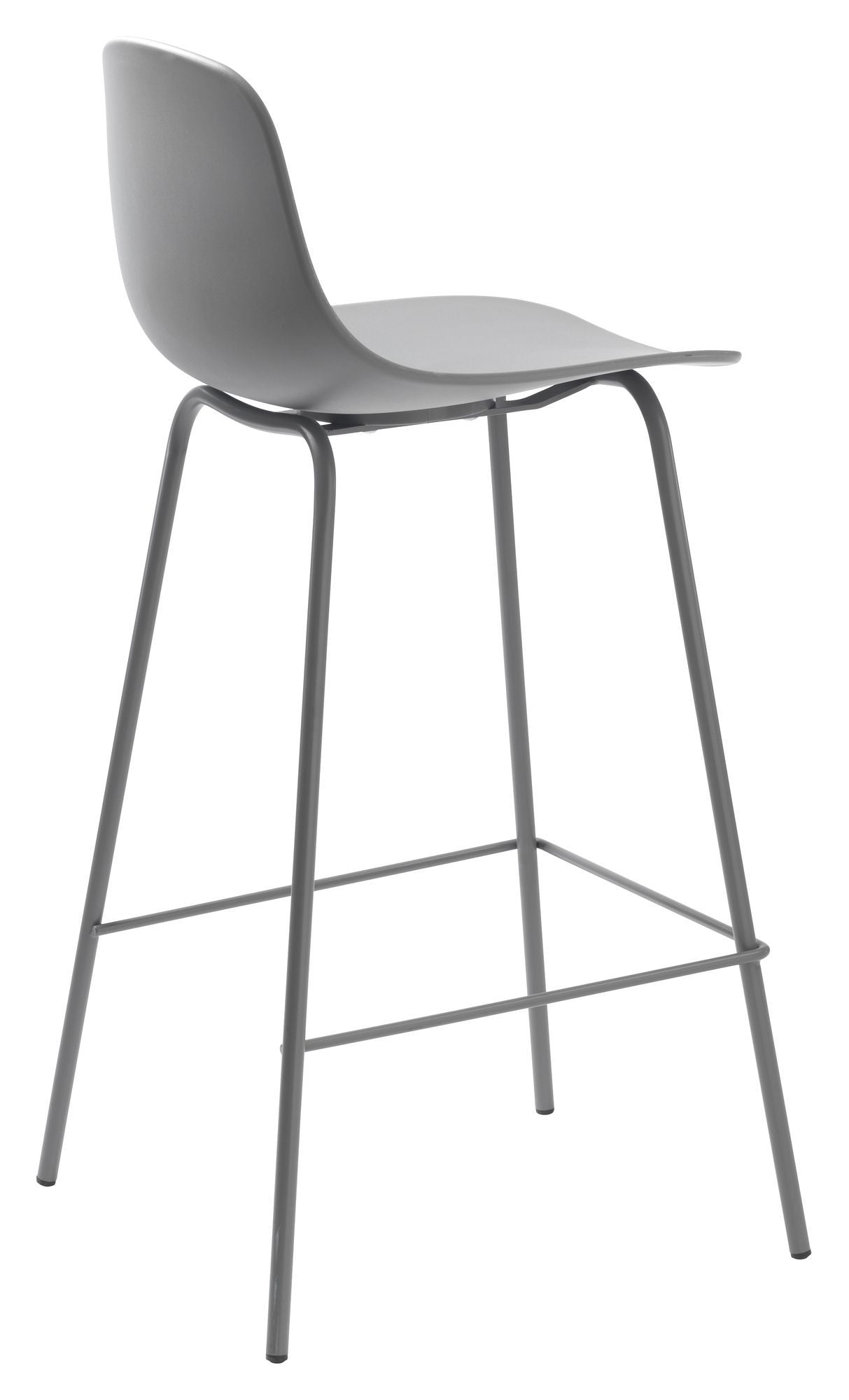 Whitby bar stool SH: 67.50cm, Gray Plastic