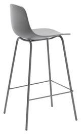 Whitby bar stool SH: 67.50cm, Gray Plastic