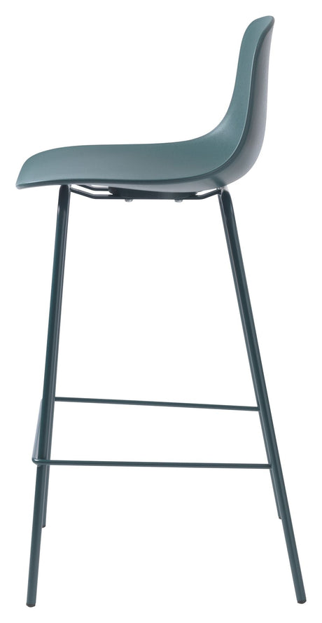 Whitby bar stool SH: 67.50cm, Petrol Plastic