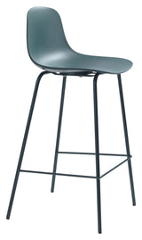 Whitby bar stool SH: 67.50cm, Petrol Plastic