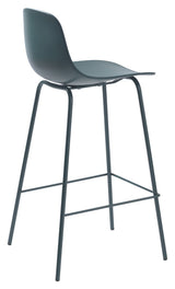 Whitby bar stool SH: 67.50cm, Petrol Plastic