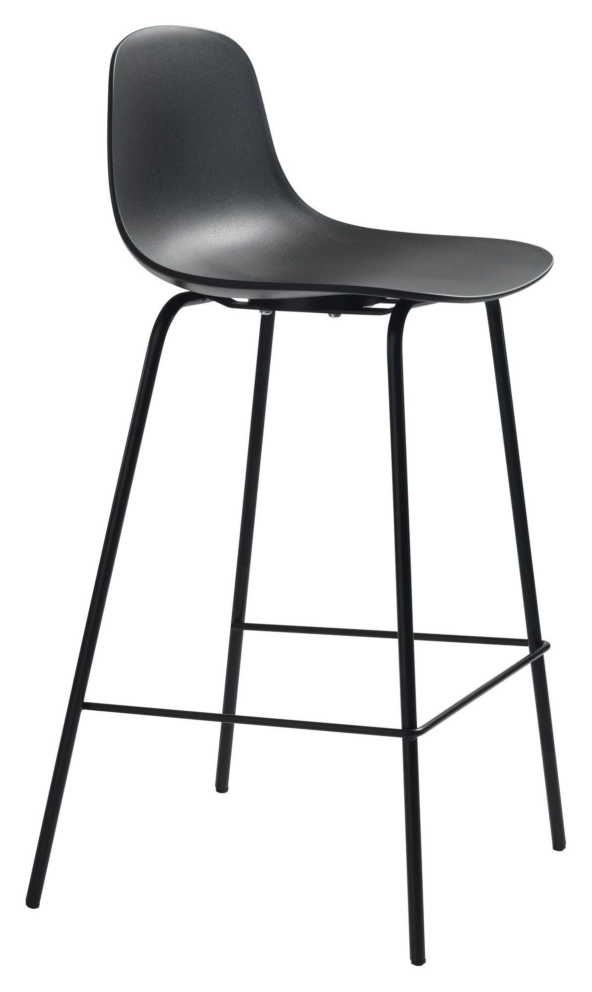 Whitby bar stool SH: 67.50cm, Black Plastic