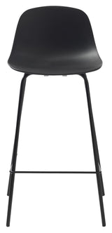 Whitby bar stool SH: 67.50cm, Black Plastic