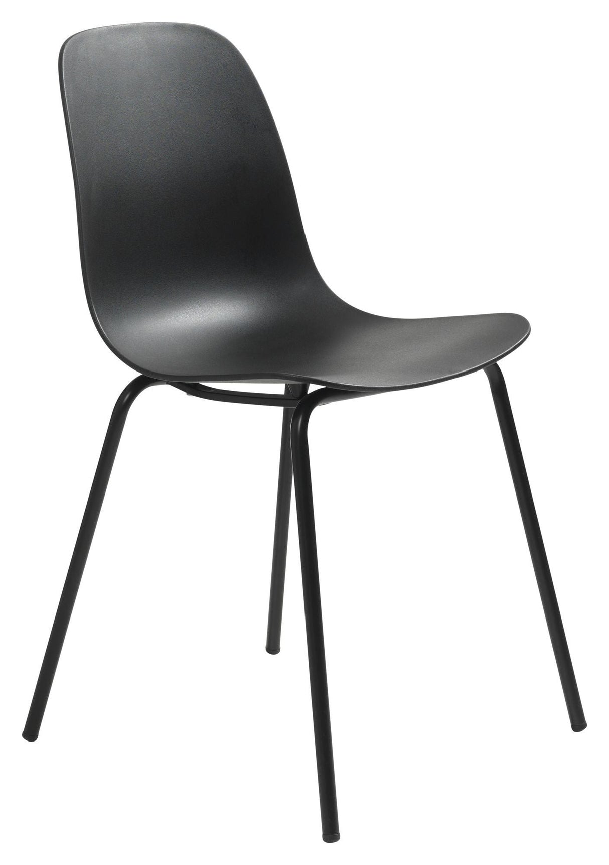 Whitby Dining Chair, Black Plastic