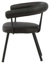 Västerås x Josefin Lustig Dining chair - Black leatherette