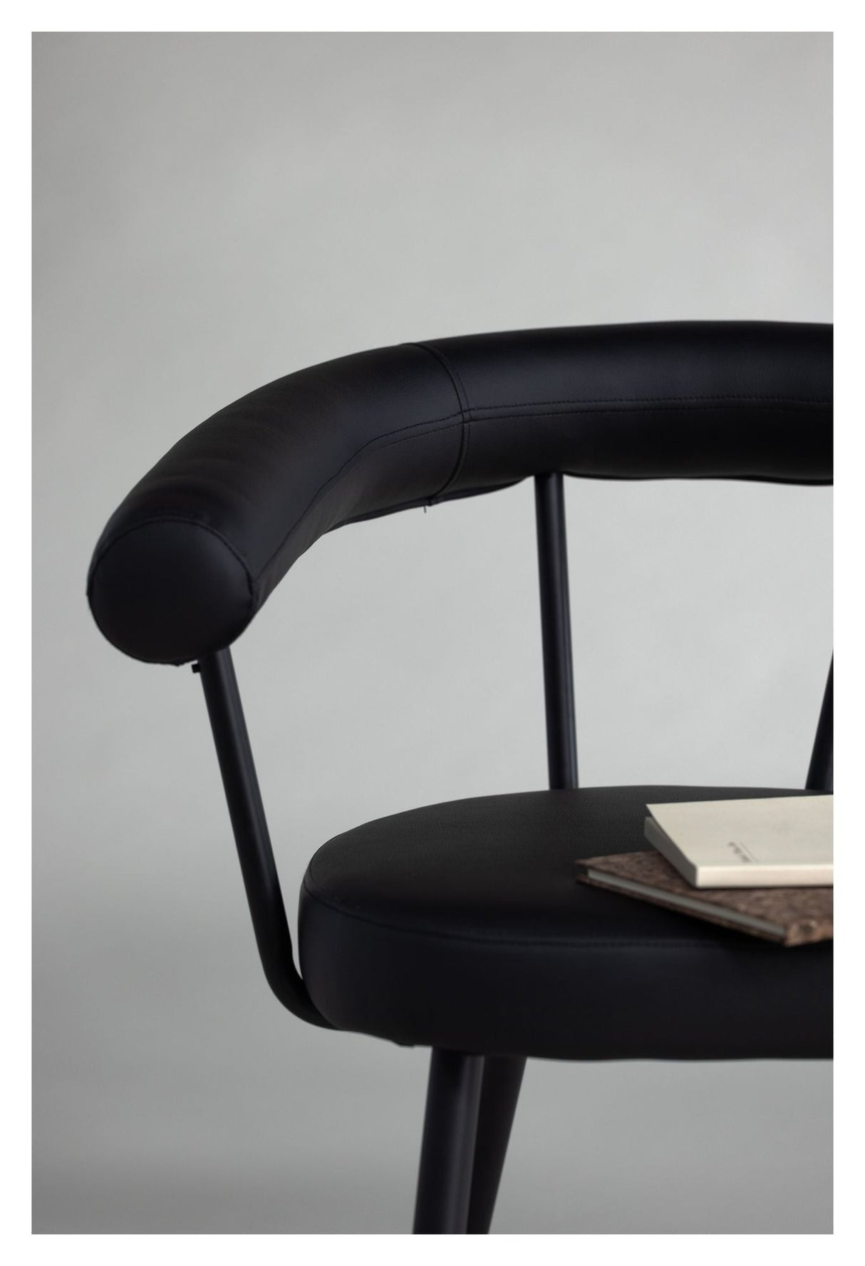 Västerås x Josefin Lustig Dining chair - Black leatherette