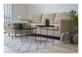 Venezia Coffee table in black steel with glass Ø70