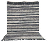 Agra wool blanket, 200x300, Marine/Gray