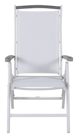 Albany 5-position Garden Chairs - White