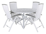 Albany 5-position Garden Chairs - White