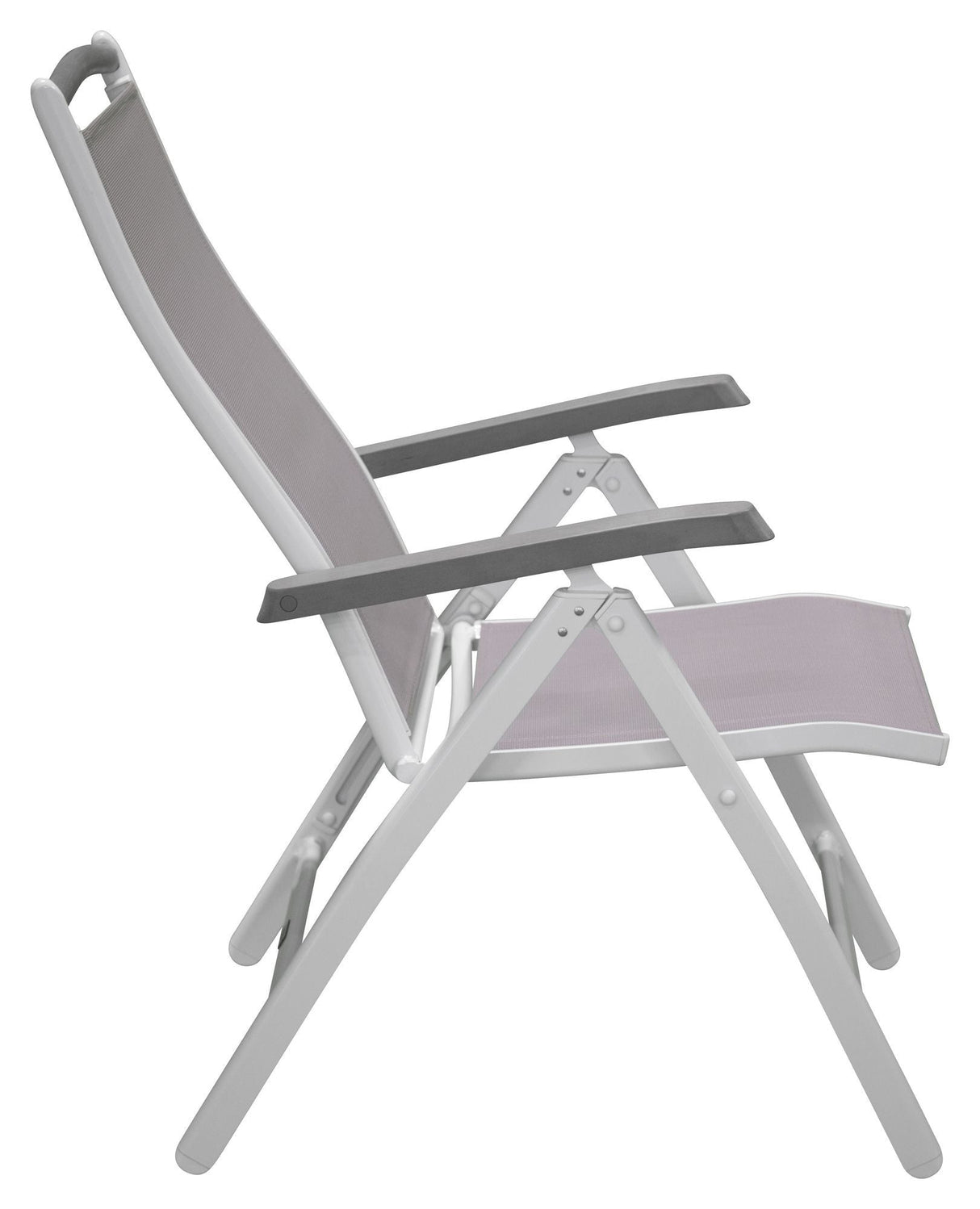 Albany Chair, White Alu/Gray Textiles/Aintwood