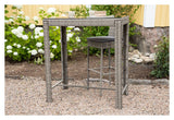 Alo Garden Table, Gray Wicker