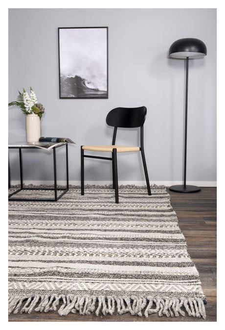 Alwar wool carpet, 170x240, Dark gray