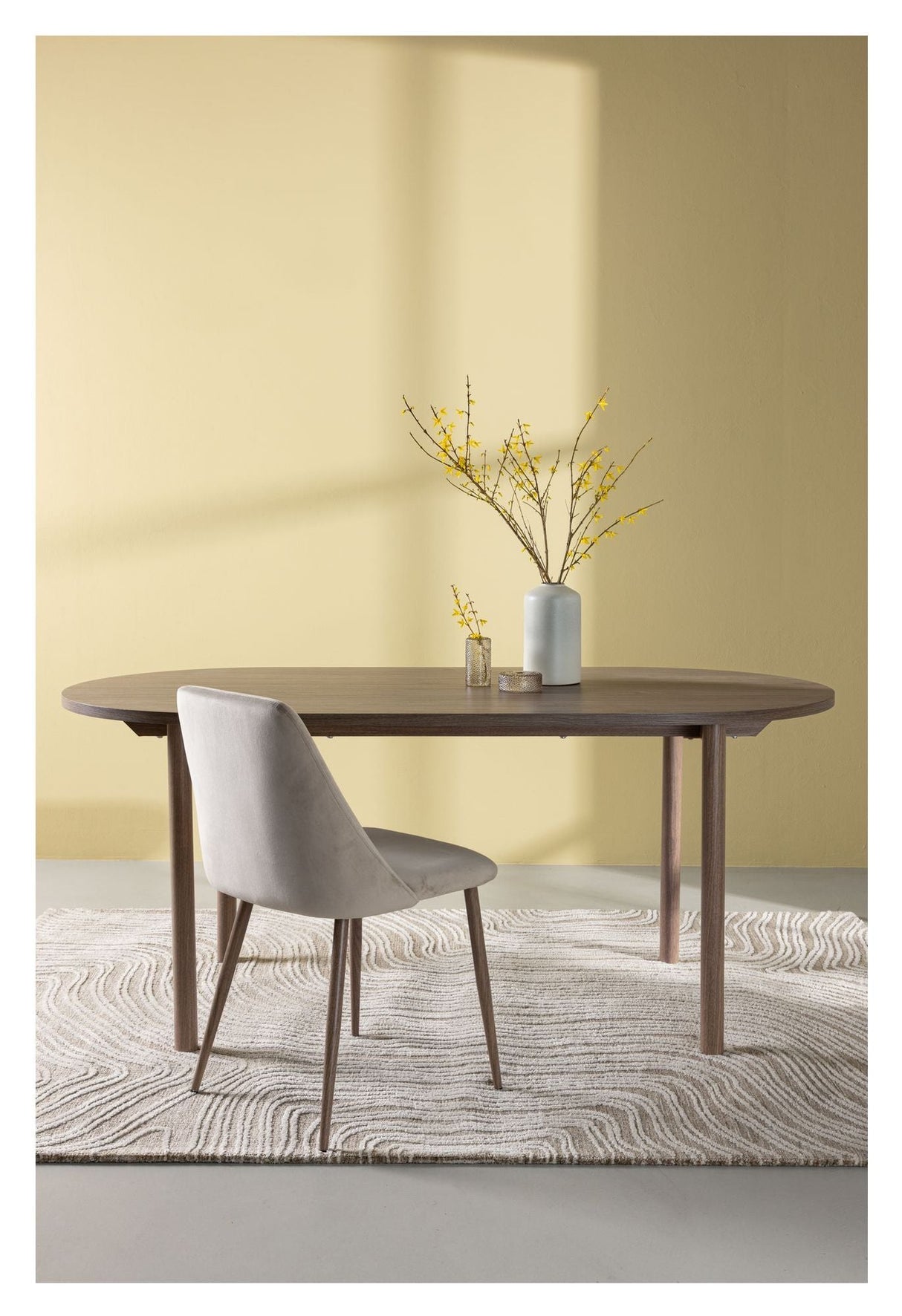 Andy Dining Table, 180x75, Natural, Natural MDF