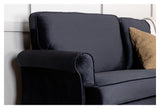 Anton 2-pers. Sofa, Black velvet