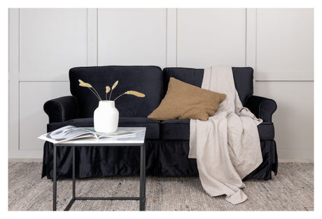 Anton 2-pers. Sofa, Black velvet