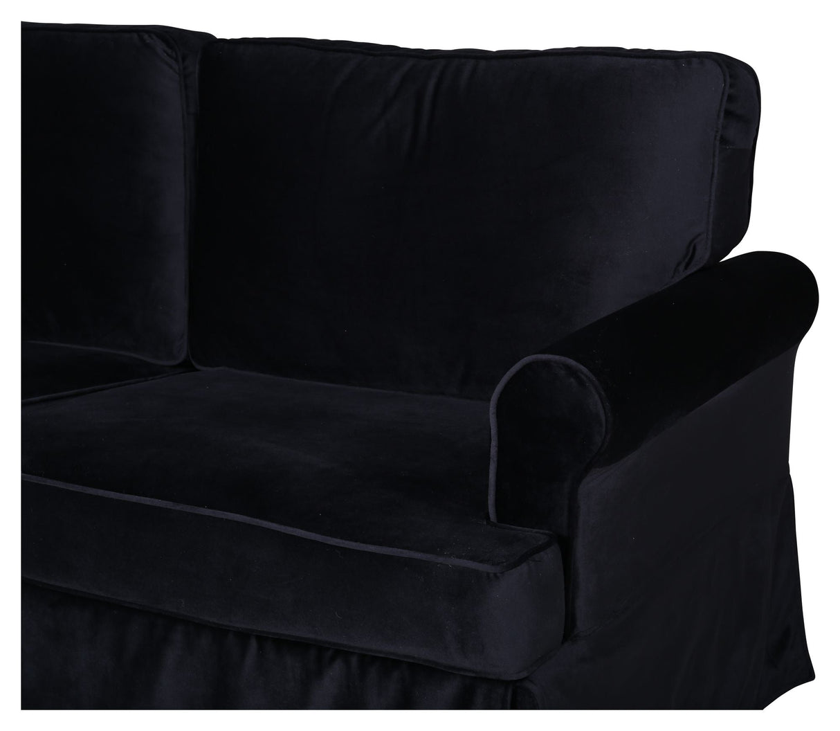 Anton 2-pers. Sofa, Black velvet