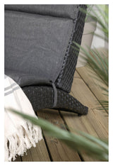 Archie Deckchair w. pillow, Black weave