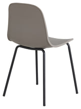 Arctic Dining chair, Beige, Black metal legs