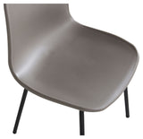 Arctic Dining chair, Beige, Black metal legs