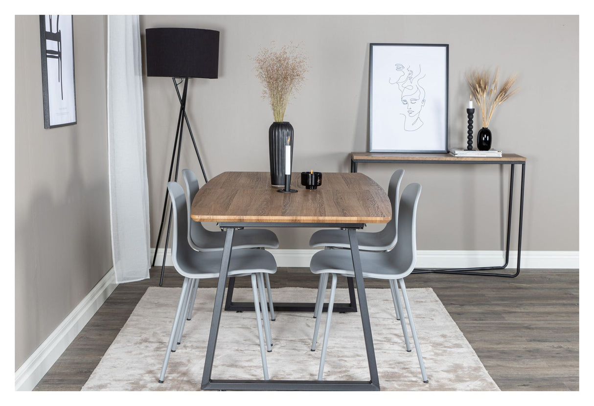 Arctic Dining chair, Gray, gray metal legs