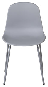 Arctic Dining chair, Gray, gray metal legs