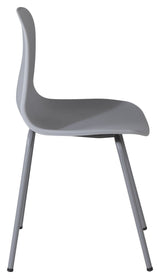 Arctic Dining chair, Gray, gray metal legs