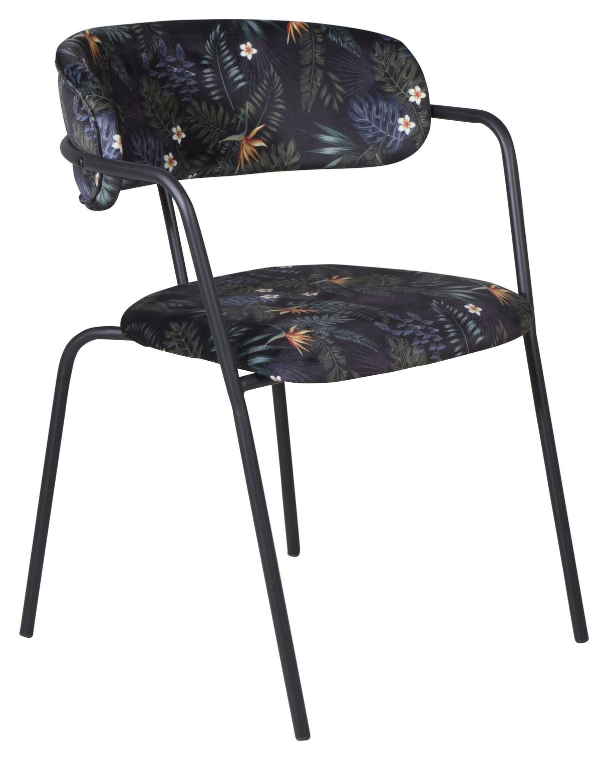 Arrow Dining chair with armrests, Multi velvet