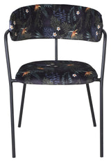 Arrow Dining chair with armrests, Multi velvet