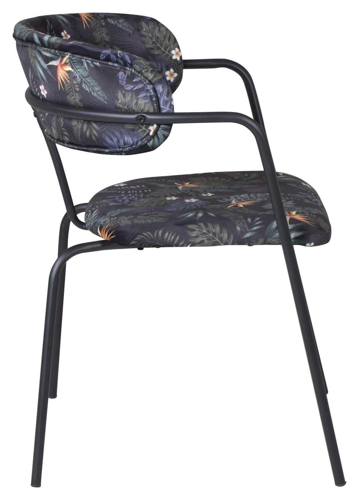 Arrow Dining chair with armrests, Multi velvet