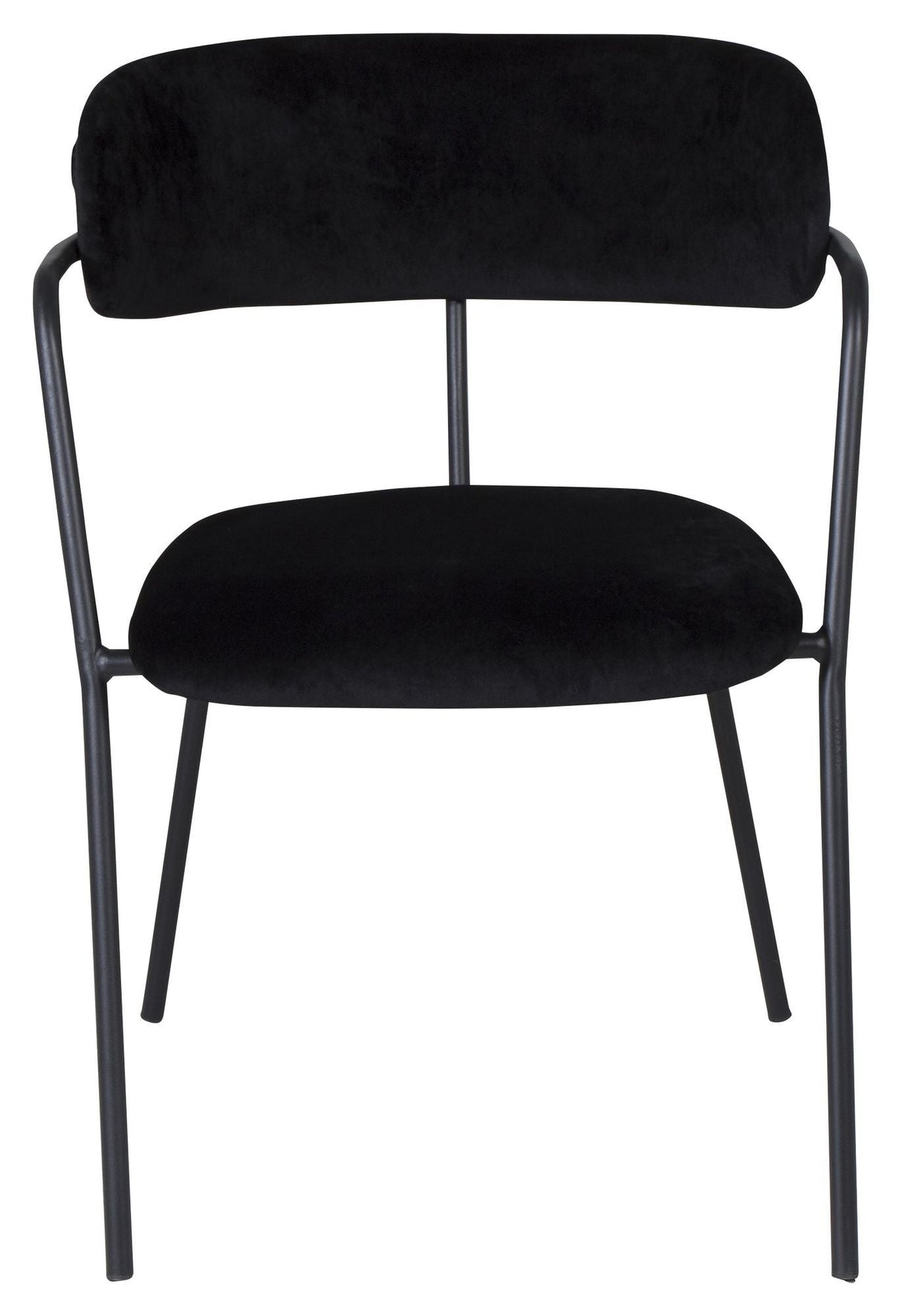 Arrow Dining chair with armrests, Black velvet