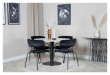 Arrow Dining chair with armrests, Black velvet