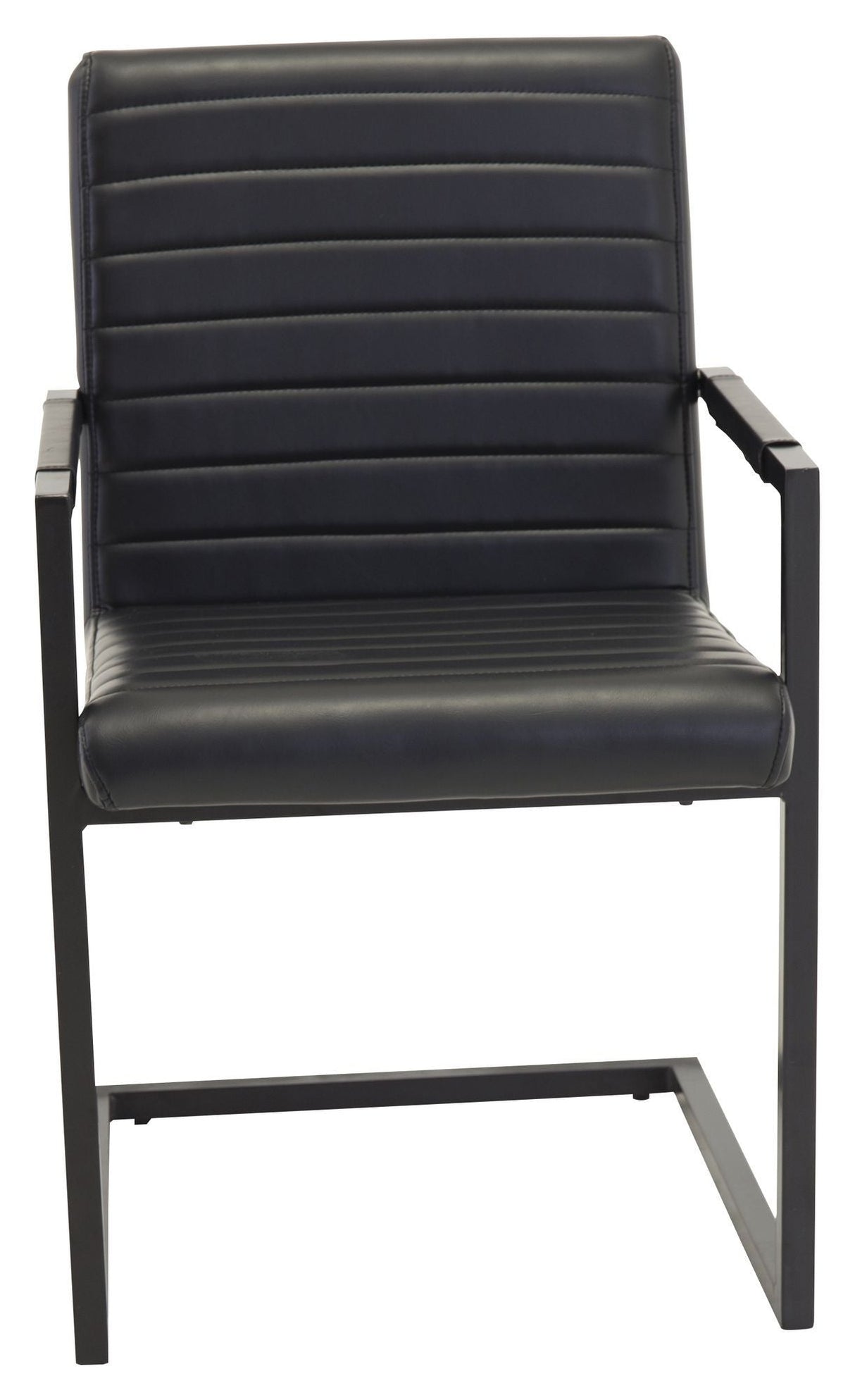 Art Dining Chair, Black Leatherette