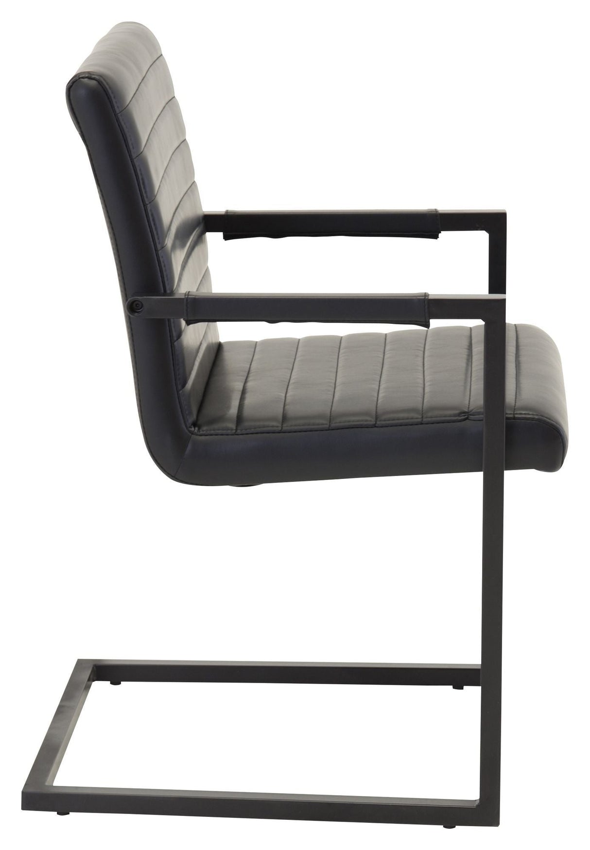 Art Dining Chair, Black Leatherette