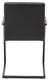 Art Dining Chair, Black Leatherette