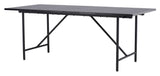 Astrid Dining table, 200x75, Mat black MDF with veneer