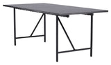 Astrid Dining table, 200x75, Mat black MDF with veneer