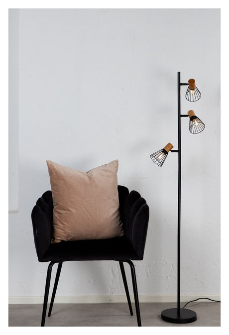 Atticus Floor lamp H138.5xL24xW20, Black