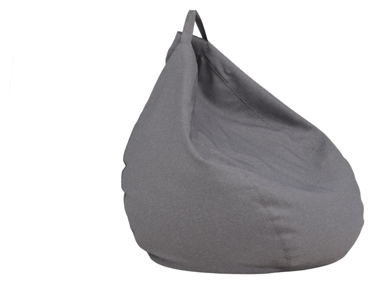 Bago Beanbag Chair, Dark Gray Fabric, 80x53x110