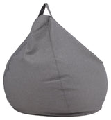 Bago Beanbag Chair, Dark Gray Fabric, 80x53x110