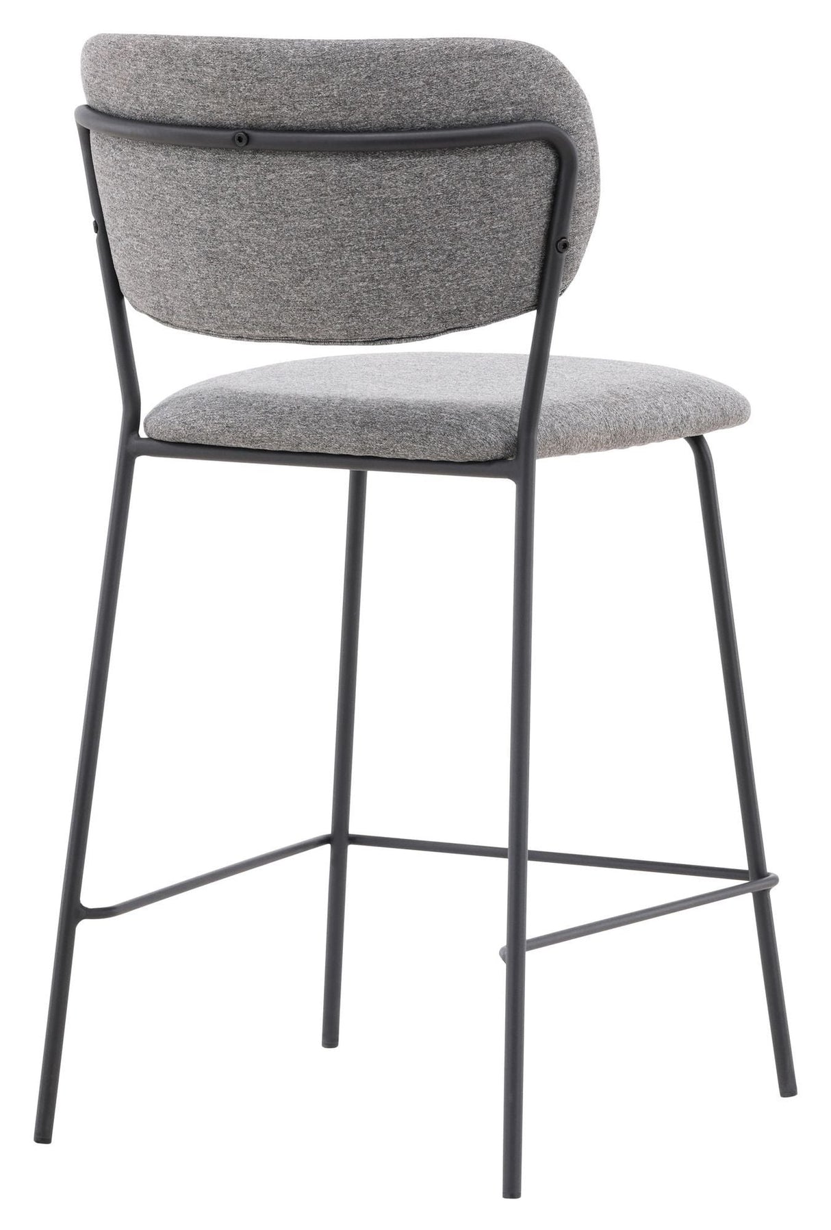 Bell Bar Chair, Black, Gray Fabric