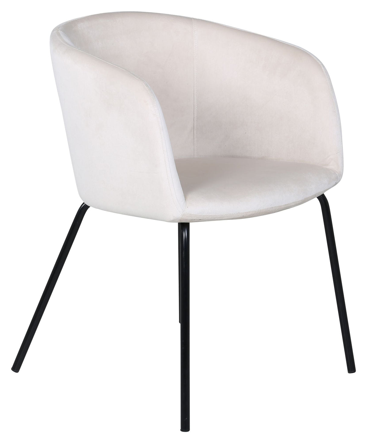 Berit Dining Chair, Beige Velour/Black